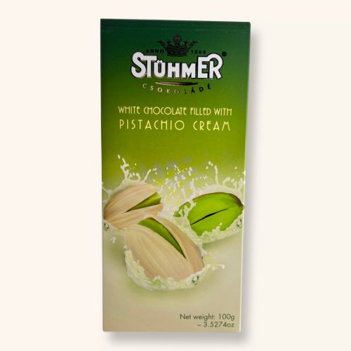 Stühmer - Fehércsokoládé pisztáciás krémmel töltve 100g